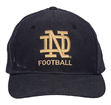 1995 Lou Holtz 200th Career Win Game Worn and Signed Notre Dame Hat Worn on 9/9/95 vs Purdue! (Holtz LOA)